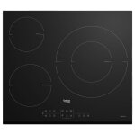 Beko hii63m - table de cuisson 60 cm - 3 inductions - tactiles - smart access - noir