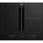 Beko hixi 64700 uf noir int�gr� 60 cm plaque avec zone � induction 4 zones hotte int�gr�e
