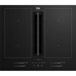 Beko table de cuisson induction aspirante 4 foyers 650 m3 / h - hixi64701up