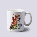 La belle et la b�te danse de salon aquarelle betteraves tasse deux c�t�s 11 oz c�ramique