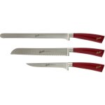 Berkel - elegance set de 3 couteaux jambon rouge Berkel - elegance set de 3 couteaux jambon rouge