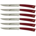 Berkel - elegance set de 6 couteaux a steak rouge