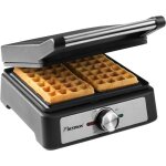Bestron gaufrier pour gaufres belges, gaufrier de bruxelles pour deux gaufres epaisses, avec revetement ...