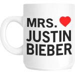 Betteraves 'mrs justin bieber' tasse drle en cramique blanche de 10 oz.