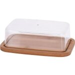 Beurrier - excellent houseware - 19 x 12 cm - bambou - non compatible lave - vaisselle