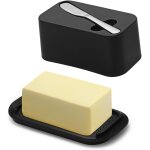 Beurrier avec couvercle pour comptoir et etagre de porte de rfrigrateur avec couteau a epandeur de ...