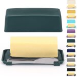 Beurrier avec couvercle pour comptoir, beurrier plastique avec couteau a beurre polyvalent en acier inoxydable ...