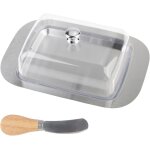 Beurrier inox boite a beurre avec couteau a beurre beurrier acier inoxydable avec couvercle et poignée ... Beurrier inox boite a beurre avec couteau a beurre beurrier acier inoxydable avec couvercle et poignée ...