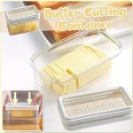 Beurrier multifonctionnel en plastique avec trancheur, pour une coupe facile, bote a beurre 2 en 1, ...