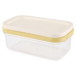 Beurrier portable avec coupe - beurre, trancheur de beurre en acier inoxydable, récipient a beurre robuste ... Beurrier portable avec coupe - beurre, trancheur de beurre en acier inoxydable, récipient a beurre robuste ...