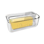 Beurrier rotatif avec couteau et couvercle herm�tique - blanc