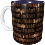 Bibliotheque bibliotheque livre tasses a cafe tasse en ceramique de 11 oz pour le bureau et la maison ...