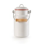 Bidon a lait email bordeaux 1 l - diam 10 - h 22 cm