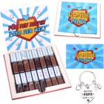 Birthday sticker set for dad - suitable for thank you chocolate 250g - with pre - printed and blank stickers ...