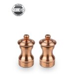 Bistro chef duo de moulins a poivre et a sel manuels en inox, cuivr�, 10 cm - 4in