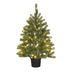 Black box trees nagoya sapin de no�l artificiel en pot avec �clairage led - h90 x Ø55 cm - vert