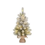 Black box trees nagoya sapin de noel avec toile de jute led vert givre 25l tips 50 fonctionnant sur batterie ...