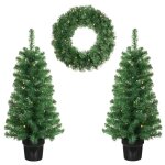 Black box trees norton coffret sapin de no�l et couronne - 2 sapins de no�l artificiels en 1 couronne ...