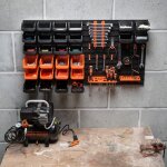 Black + decker panneau � outils avec bacs de rangement et crochets