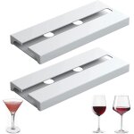 (blanc, 2)25. 3 * 11 * 2cm porte - verre a vin suspendu - pas de perçage nécessaire, grande capacité, ... (blanc, 2)25. 3 * 11 * 2cm porte - verre a vin suspendu - pas de perçage nécessaire, grande capacité, ...