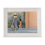 Cadre photo numrique aura mason luxe 9. 7' blanc