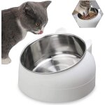 (blance)bol nourriture chat, bol nourriture pour animaux, inclin�e bol pour chat en acier inoxydable, ...