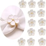 (blance)rond de serviette de table, rond de serviette a fleurs blanches lot de 12 rond de serviette noel ... (blance)rond de serviette de table, rond de serviette a fleurs blanches lot de 12 rond de serviette noel ...