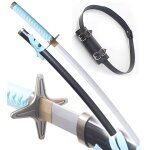 Bleach epee toshiro katana en bois epee zanpakuto sabre toushiro hyorinmaru + ceinturon noir porte epee ...