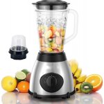 Blender et fabricant de smoothies avec moulin  caf & pices 800w 1, 5 litre 3 vitesses en acier inoxydable ...