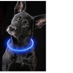 (bleu) 1 pi�ce collier lumineux pour chien, collier led rechargeable par usb, coupe a n'importe quelle ...