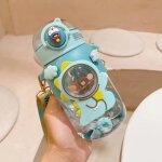 Bleu avec autocollant - 700ml kawaii gourde d'eau pour enfant pour ecole bouteille d'eau enfant gourde ...