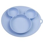 Bleu ciel - assiette en silicone pour enfants, bol pour bb, ventouse, sans bpa, britware, plats a manger ...