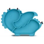 Bleu profond - vaisselle'alimentation pour bbs, bols en forme de dinosaure, assiette dvide, napperon ...