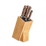 Bloc en bois de 5 couteaux forgé georges Bloc en bois de 5 couteaux forgé georges