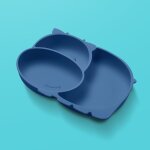 Blue 1pcs - assiettes et cuillères en silicone pour bébé, bols, alimentation par aspiration, ustensiles ... Blue 1pcs - assiettes et cuillères en silicone pour bébé, bols, alimentation par aspiration, ustensiles ...