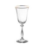 Bote de 6 verres a pied angela filet or 35 cl