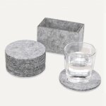Bote de rangement pour tasses, sous - verres absorbants, tapis de tasse, bote de rangement, napperons ...