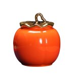 Bote a th crative en forme de citrouille, conteneur de stockage en cramique, bote scelle, caf, ...