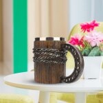 Bobine en fer a cheval, tasse a caf� en acier inoxydable, tasse a eau en r�sine, d�cor cr�atif, r�sistant ...