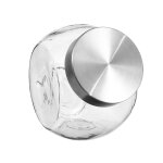 Bocal verre a bonbons couvercle inox 1. 5l Bocal verre a bonbons couvercle inox 1. 5l