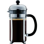 Bodum - cafetire  piston 8 tasses chambord verre & acier chrom 1l - blanc
