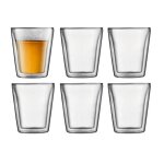 Bodum canteen set 6 verres double paroi 0. 2 l transparent