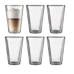 Bodum canteen set 6 verres double paroi 0. 4 l transparent