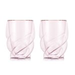 Bodum pavina paris lot de 2 verres a double paroi rose transparent - 270 ml