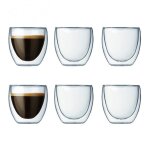 Bodum - set de 6 verres double paroi 8cl - 4557 - 10 - 12