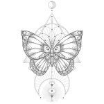 Boho papillon d�coration adh�sive murale