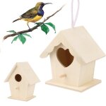 En bois mini oiseau cage en plein air suspendu nichoir bo�te jardin oiseaux cages maison cour d�coration ...