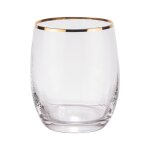 Boite de 6 gobelets bas waterfall filet or 30 cl