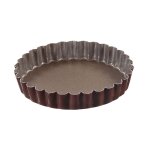 Bo�te de 6 tartelettes rondes cannel�es Ø120 mm - antiadh�rent - fond fixe