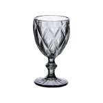 Boite de 6 verres a pied 25 cl diamond gris